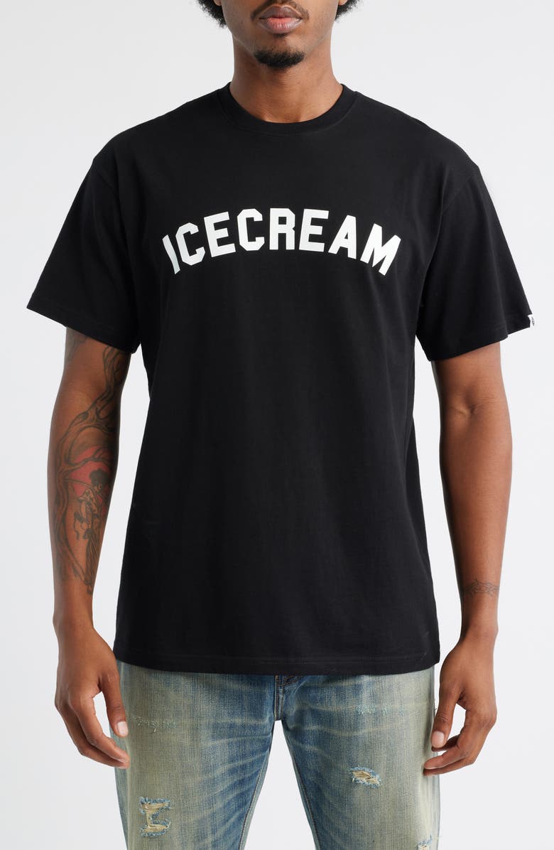 ICECREAM Logo Graphic T-Shirt, Main, color, Black