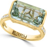EFFY Green Quartz & Diamond Ring