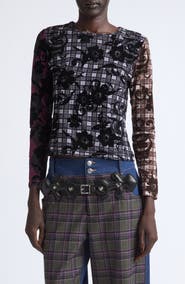 Chopova Lowena Duchess Flocked Mesh Top