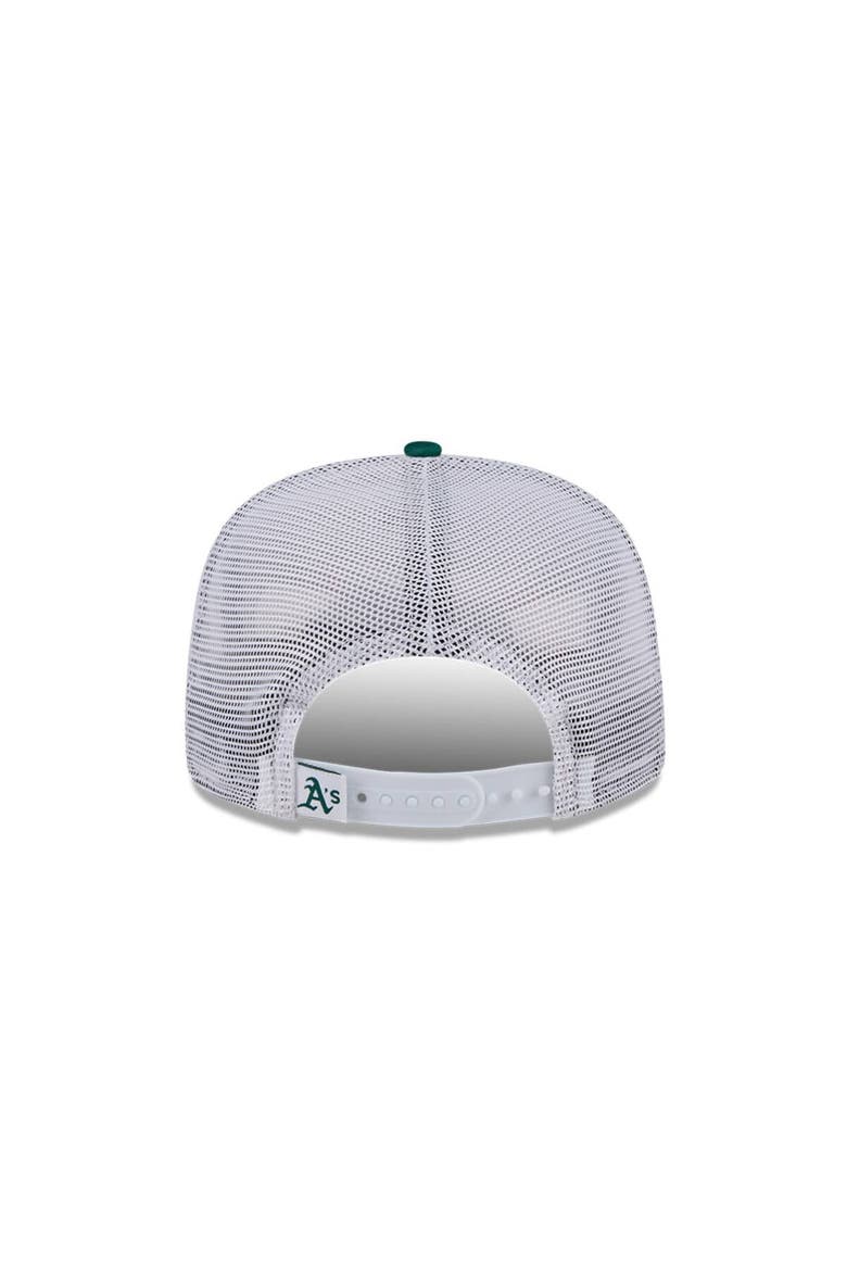 Men's New Era Green Oakland Athletics Cooperstown Collection Team Horizon 9FIFTY A-Frame Trucker Snapback Hat, Alternate, color, Green