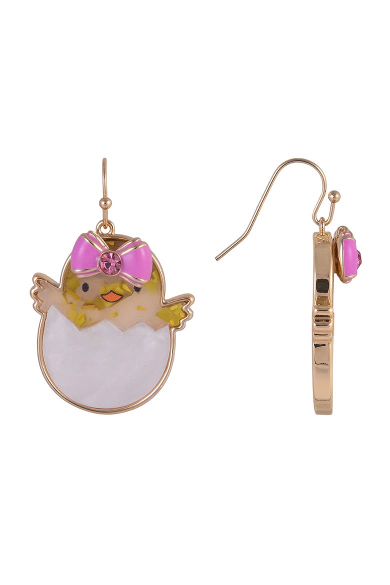 Easter Baby Chick Earrings, Alternate, color, White