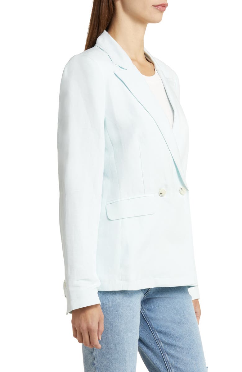 PAIGE Dawson Double Breasted Linen Blend Blazer, Alternate, color, 