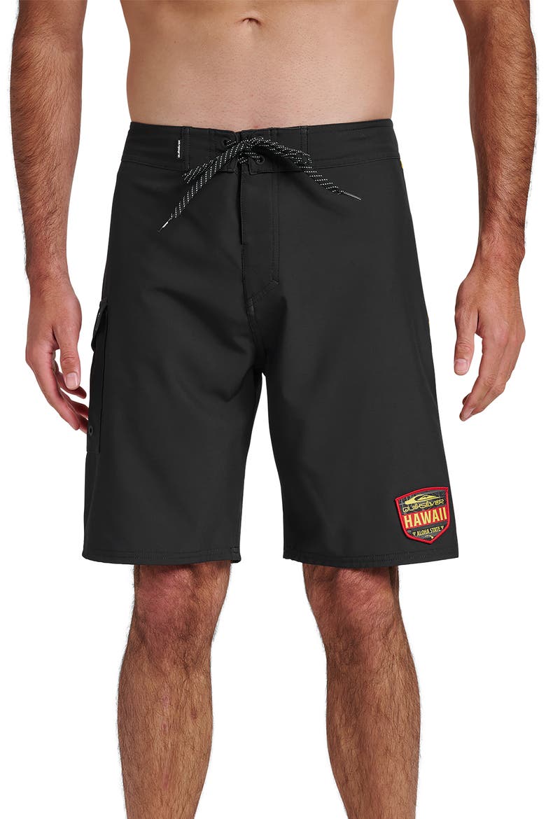 HI Sidewind 20" Board Shorts, Main, color, BLACK.