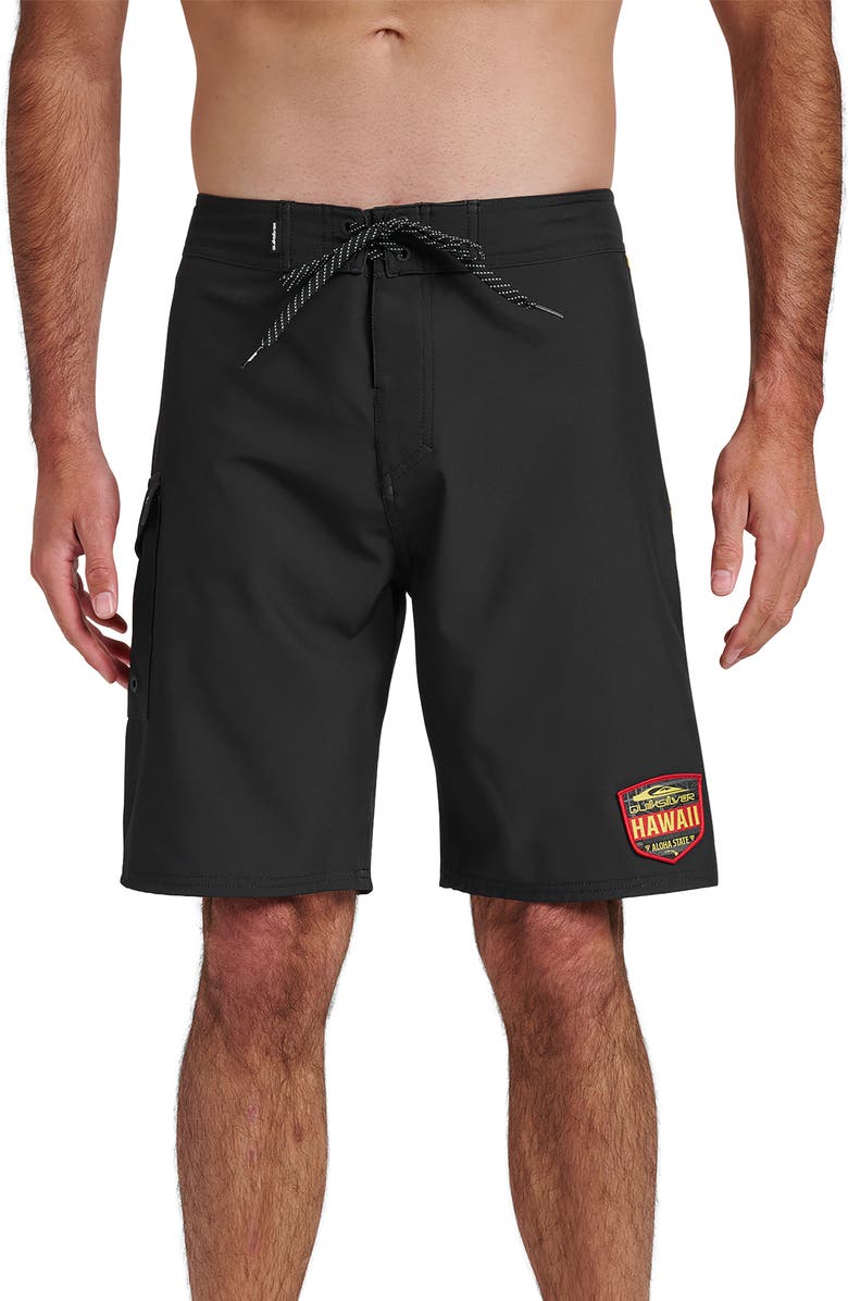 Quiksilver HI Sidewind 20" Board Shorts, Main, color, Black.