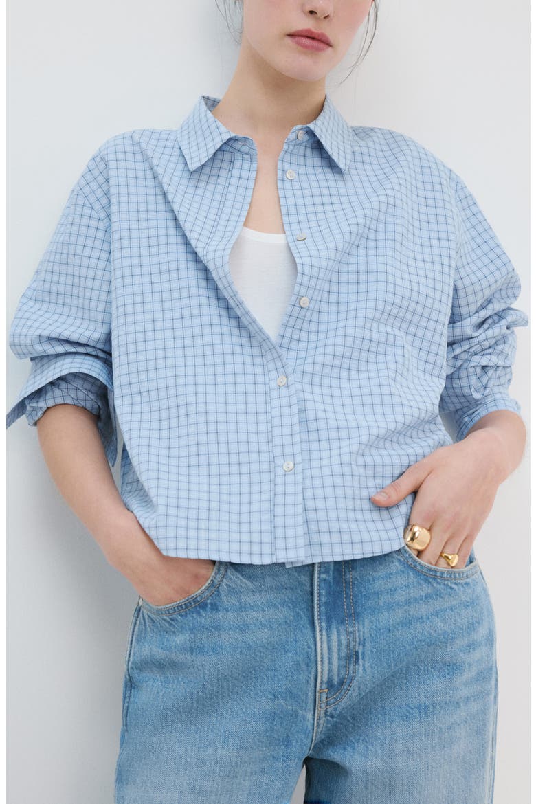 Checked Shirt, Main, color, SKY BLUE
