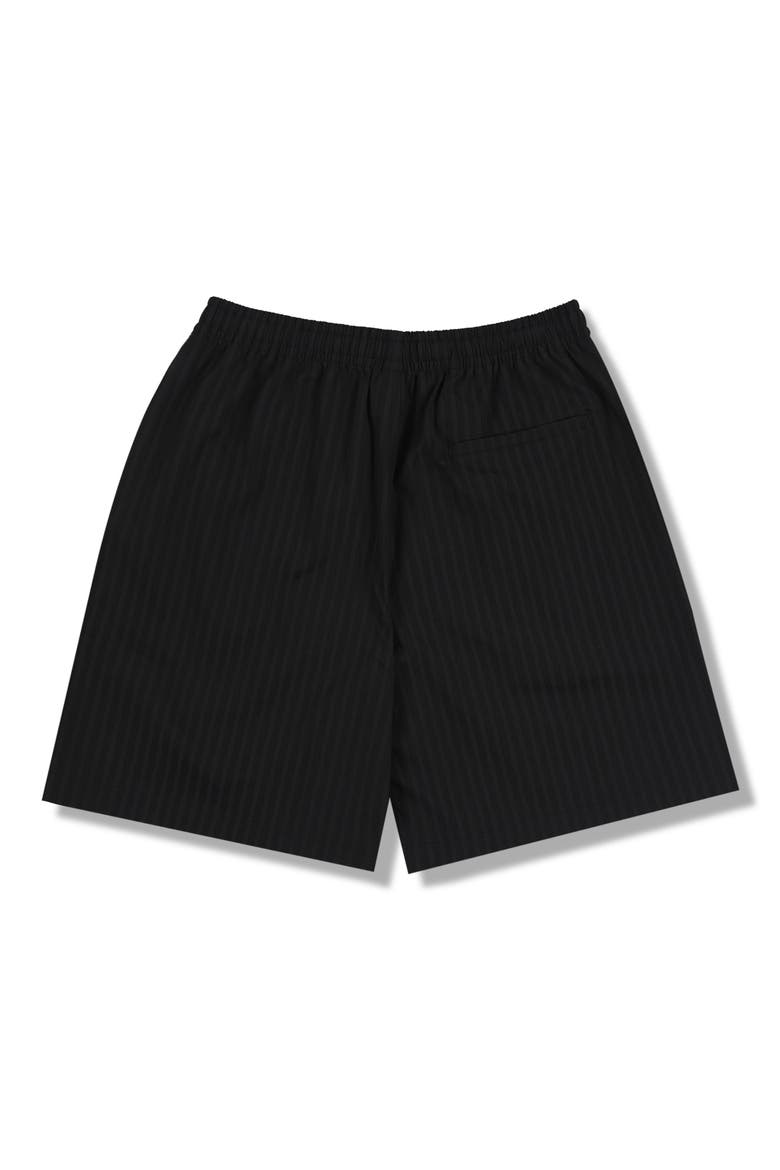 Fortunate Textured Stripe Active Shorts, Alternate, color, BLACK