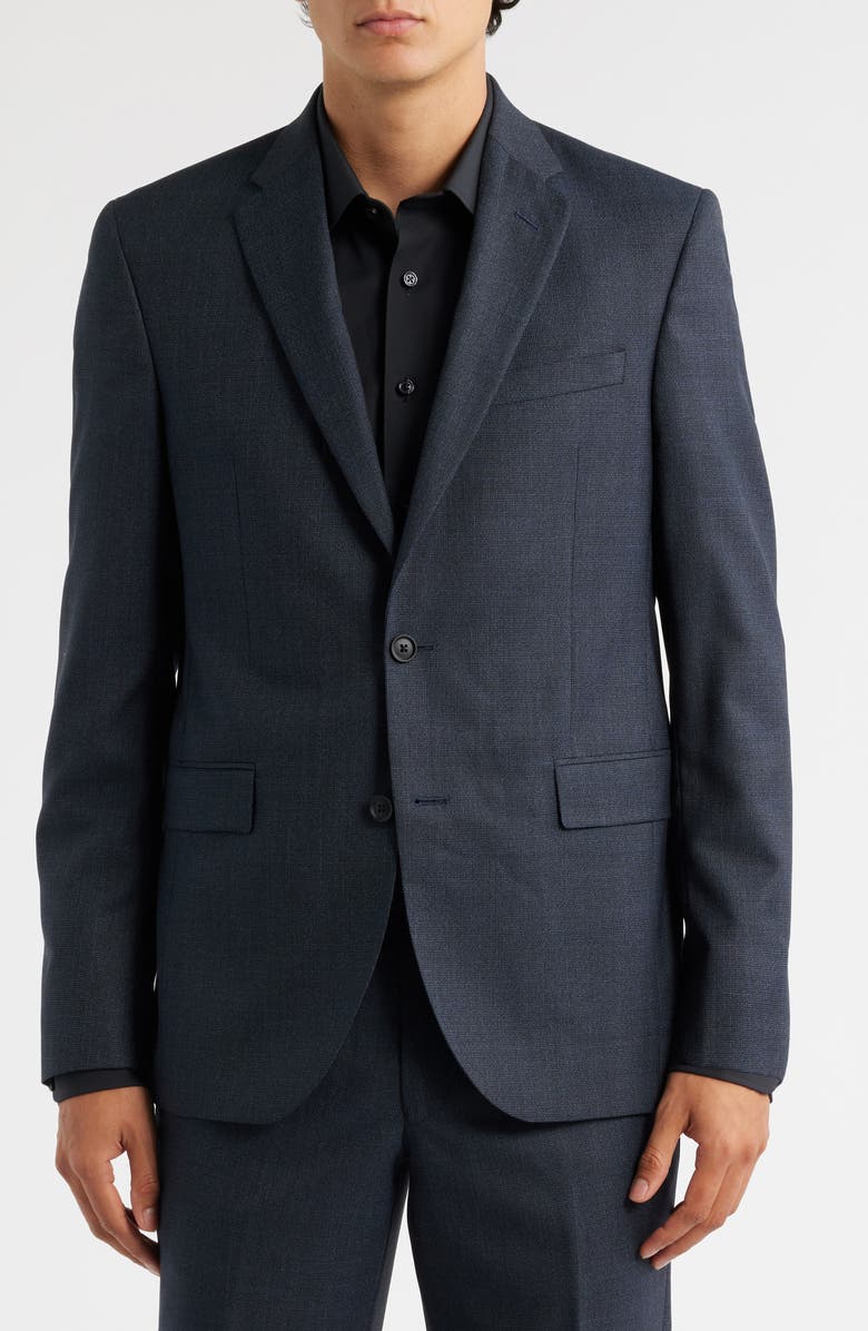 AllSaints Ross Slim Fit Solid Wool Suit, Alternate, color, Navy