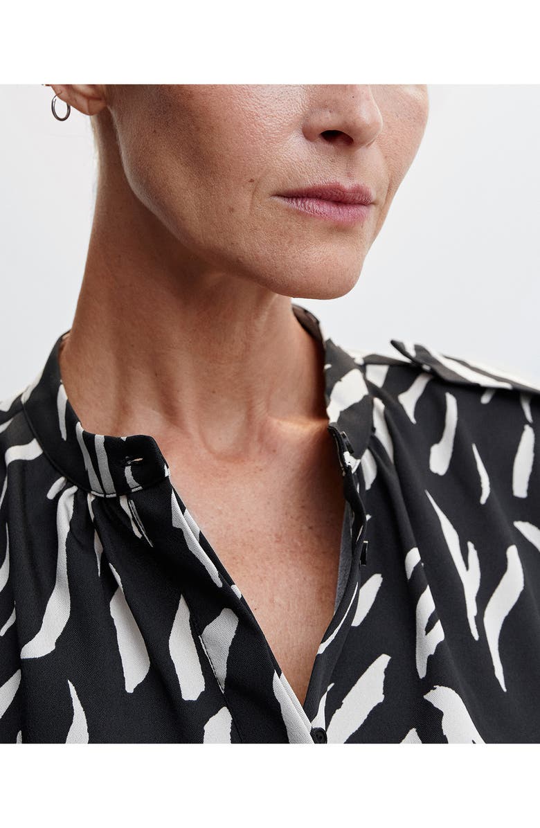 MANGO Abstract Print Long Sleeve Dress, Alternate, color, 