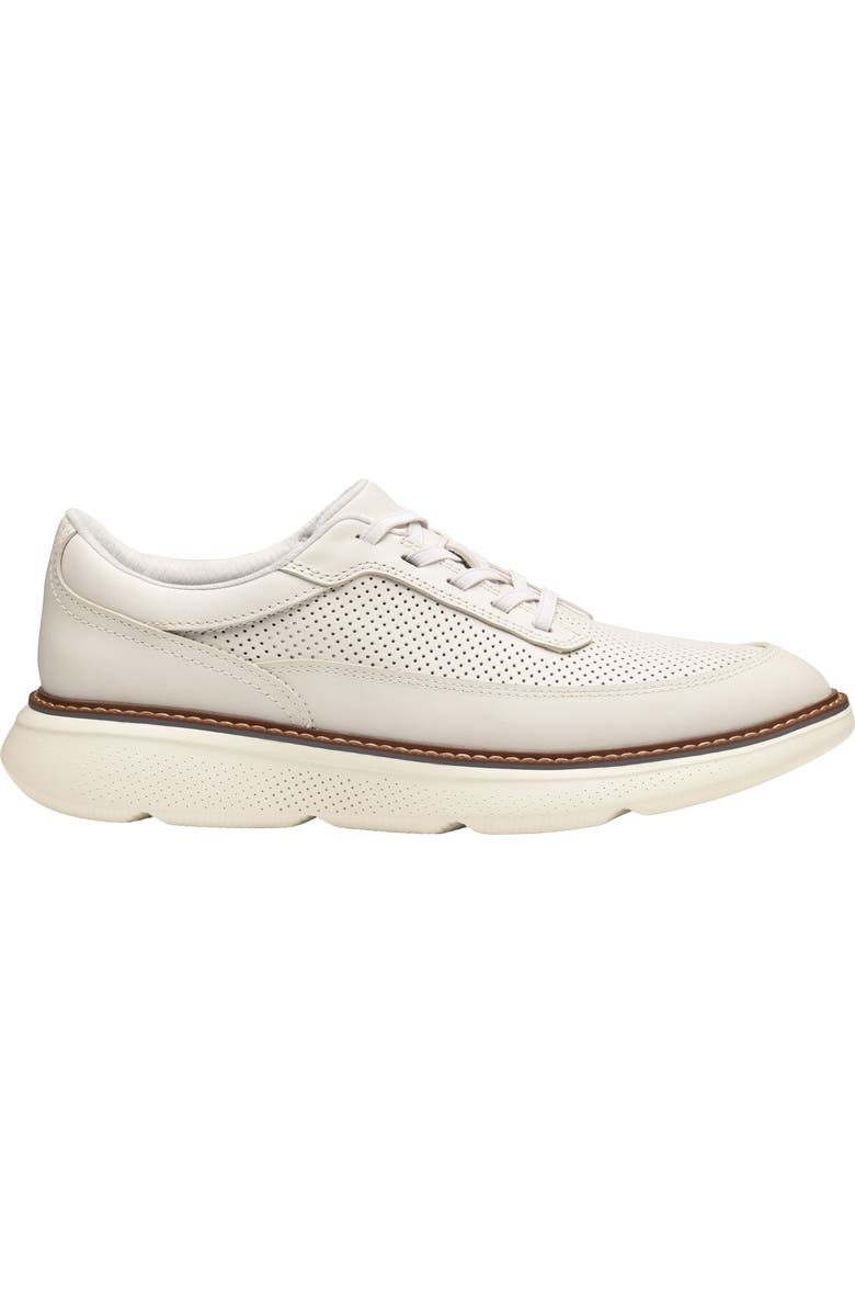 Johnston & Murphy <p>Hayden Stretch U-Throat Leather Oxford (Men) </p>, Alternate, color, White Full Grain