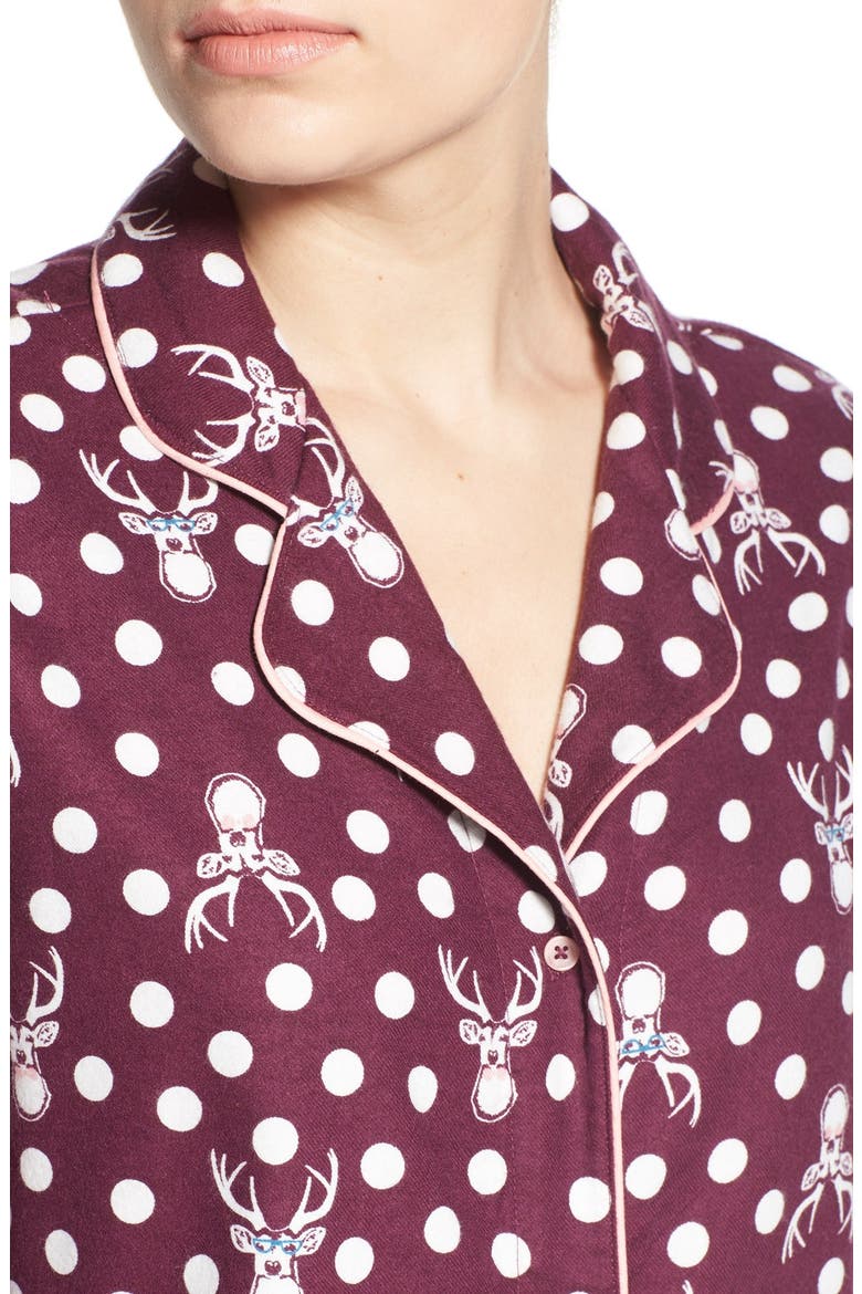 Print Short Pajamas, Alternate, color, PURPLE NECTAR HIPSTER DOT