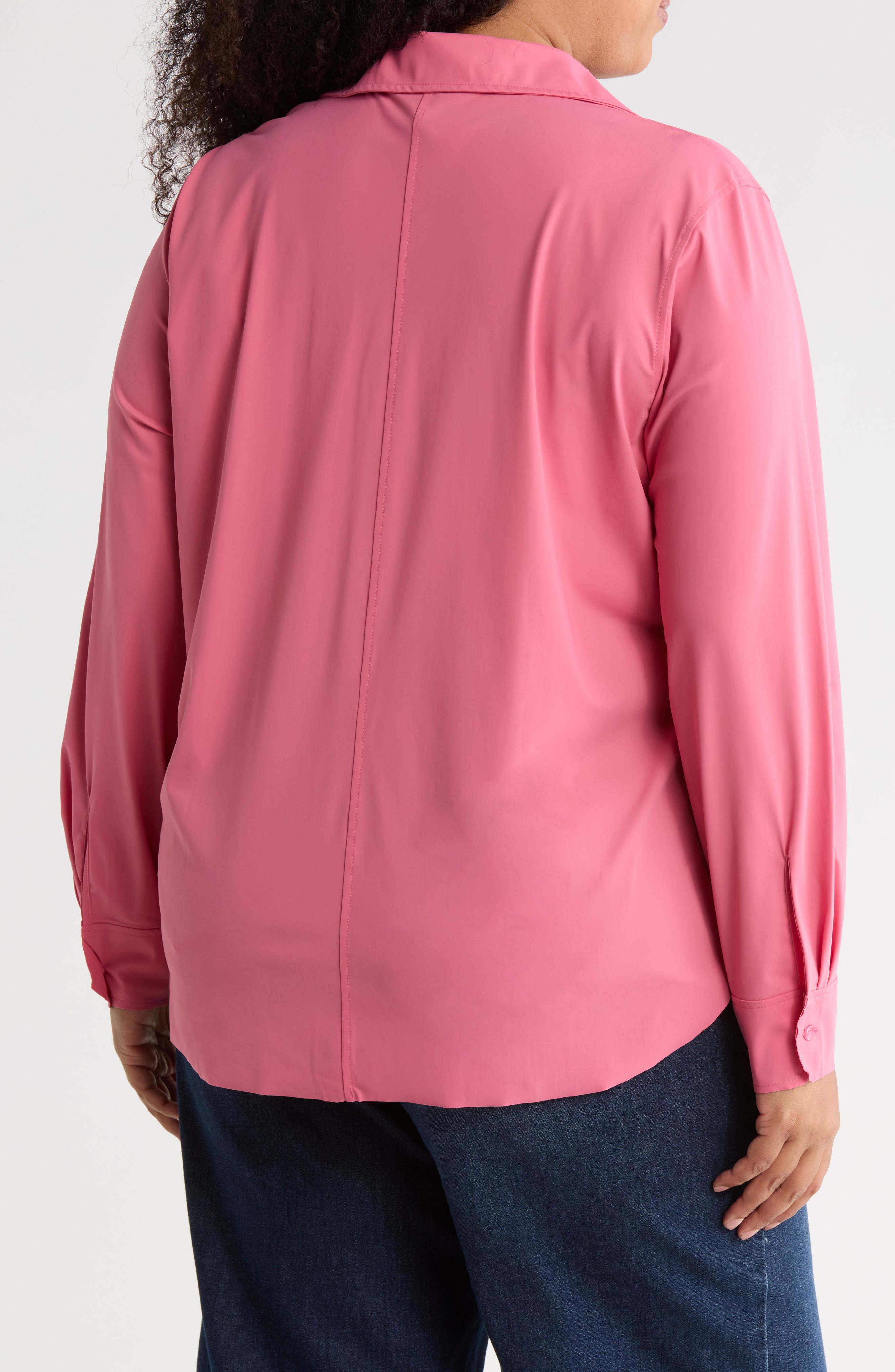 Connie Roll Tab Button-Up Shirt - image 2