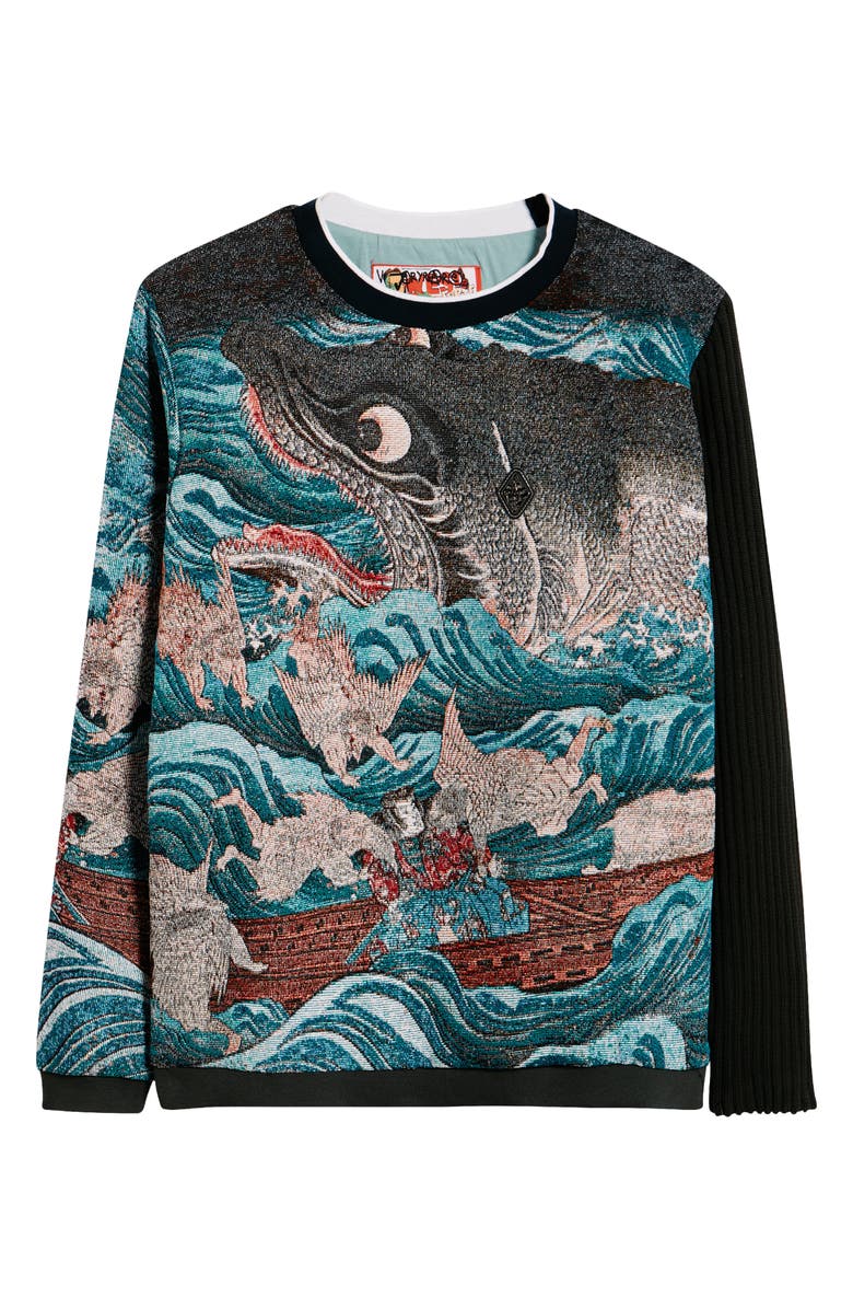 VERYRARE Tametomo Rescued Jacquard Sweatshirt, Alternate, color, Green