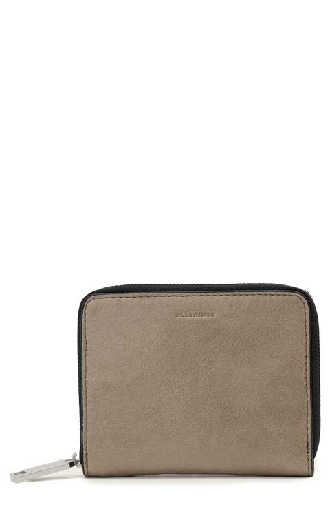 Lena Hex Leather Zip Wallet