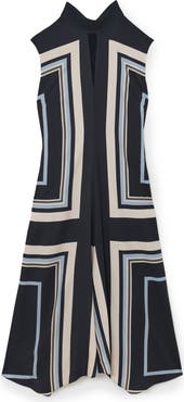 Reiss Lissy Printed Mock Neck Dress