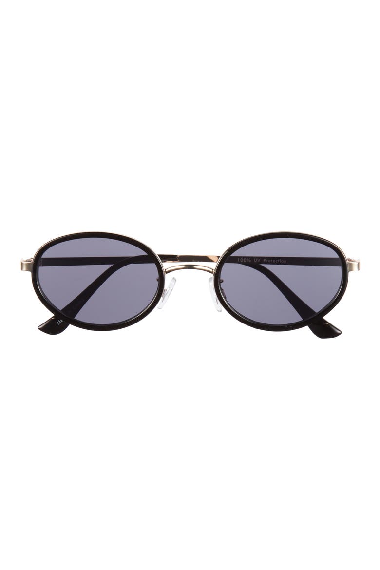 Oval Sunglasses, Main, color, GOLD- SMOKE