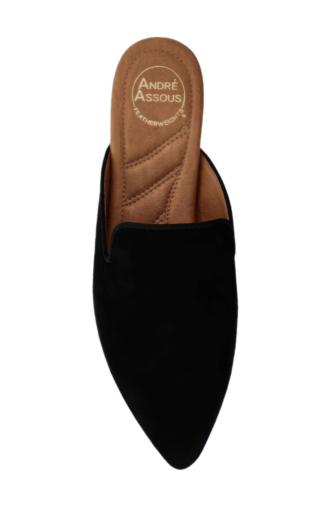 André Assous Daria Mule, Alternate, color, Black Suede