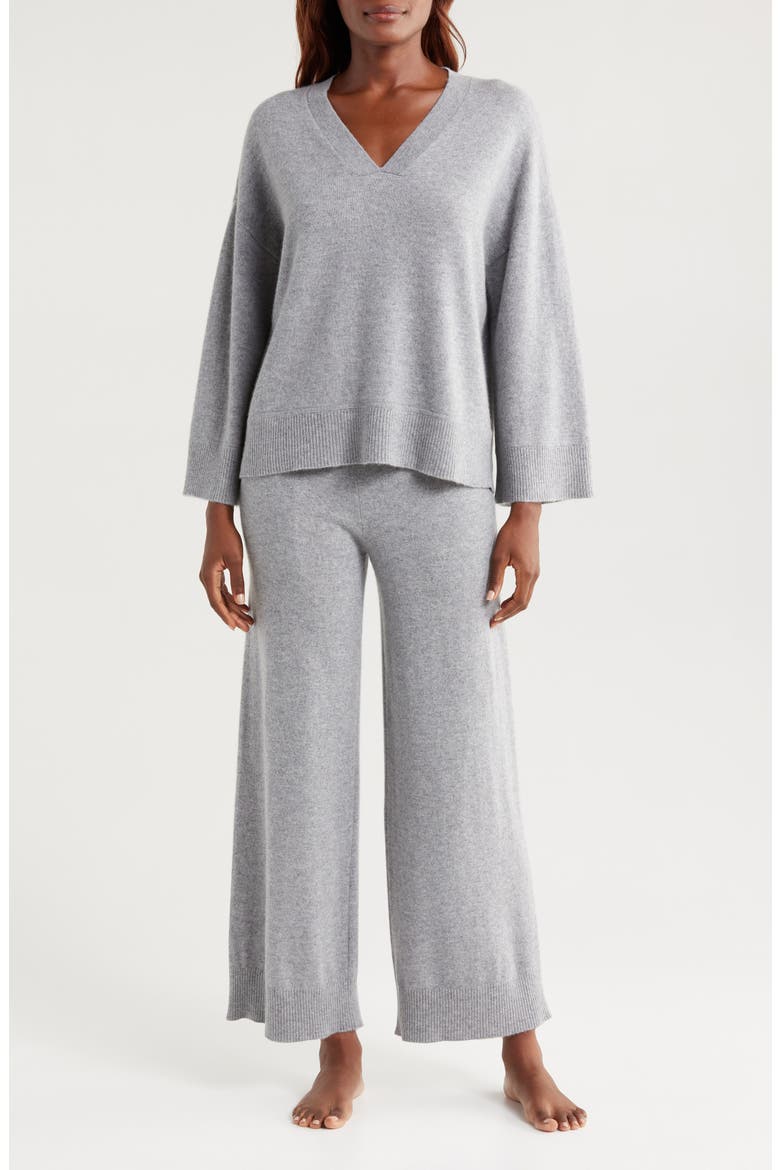 Cashmere Pajamas, Main, color, GREY HEATHER