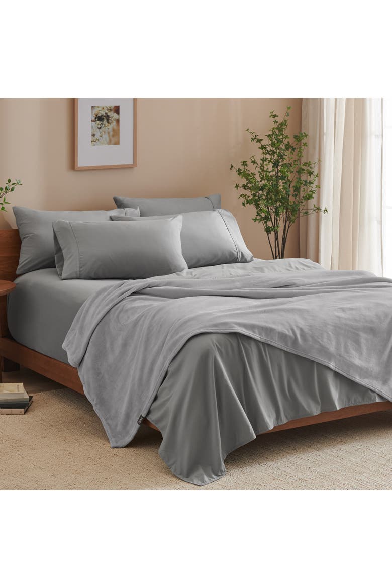 Microplush Fleece Blanket, Alternate, color, Light Grey