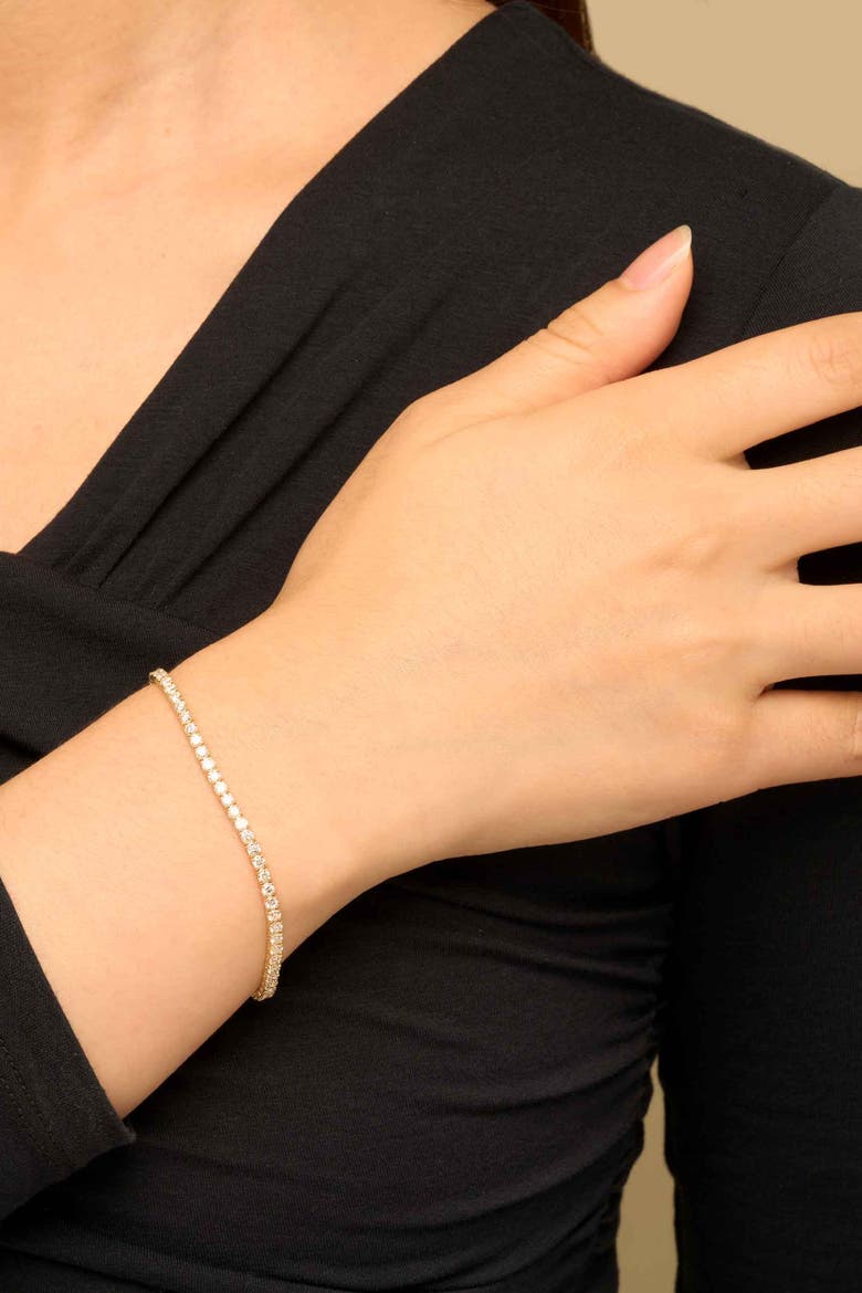 14K Yellow Gold Luminous Lab Diamond Tennis Bracelet, Alternate, color, Yellow Gold, Lab Diamonds
