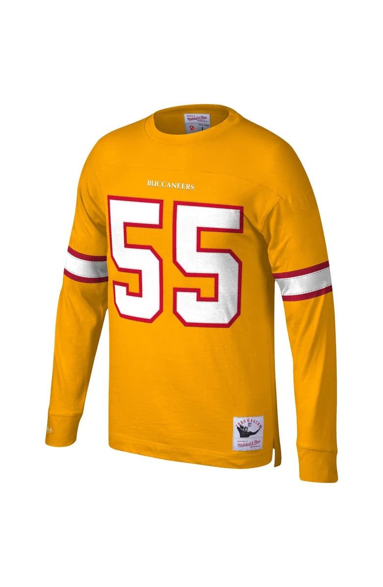 Mitchell & Ness Men's Mitchell & Ness Derrick Brooks Orange Tampa Bay Buccaneers Throwback Retired Player Name & Number Long Sleeve Top, Alternate, color, 