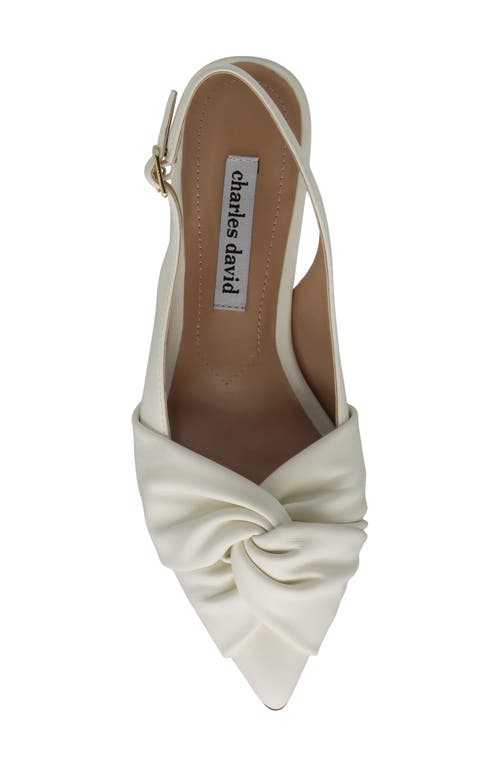 Charles David Ainee Slingback Pump In White