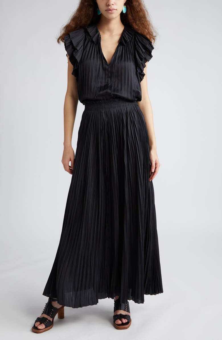 Ulla Johnson Elli Pleat Satin Stop, Alternate, color, 