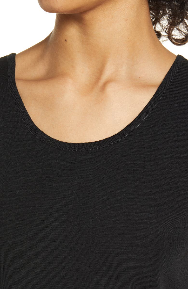Ming Wang Scoop Neck Sweater Tank, Alternate, color, Black
