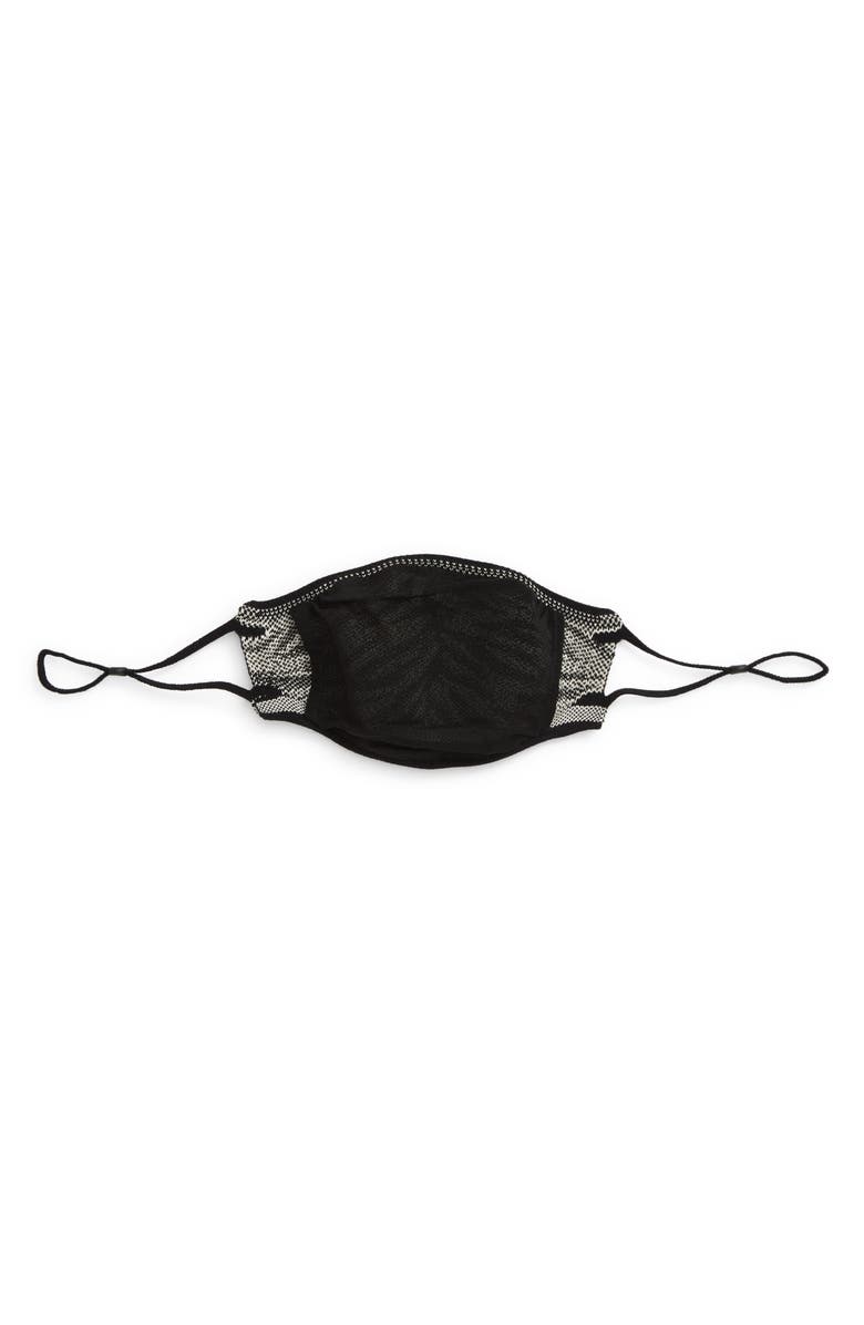 St. John Collection Diamond Pattern Piqué Knit Adult Face Mask, Alternate, color,