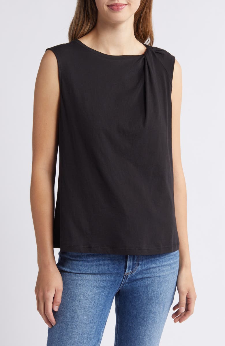 Sanctuary Sun's Out Twist Neck Organic Cotton Tank, Main, color, 