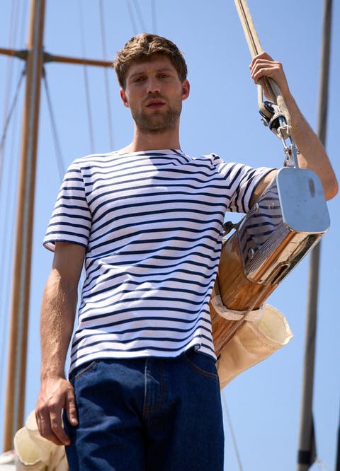 LEVANT MODERN - Breton Stripe Short Sleeve Shirt