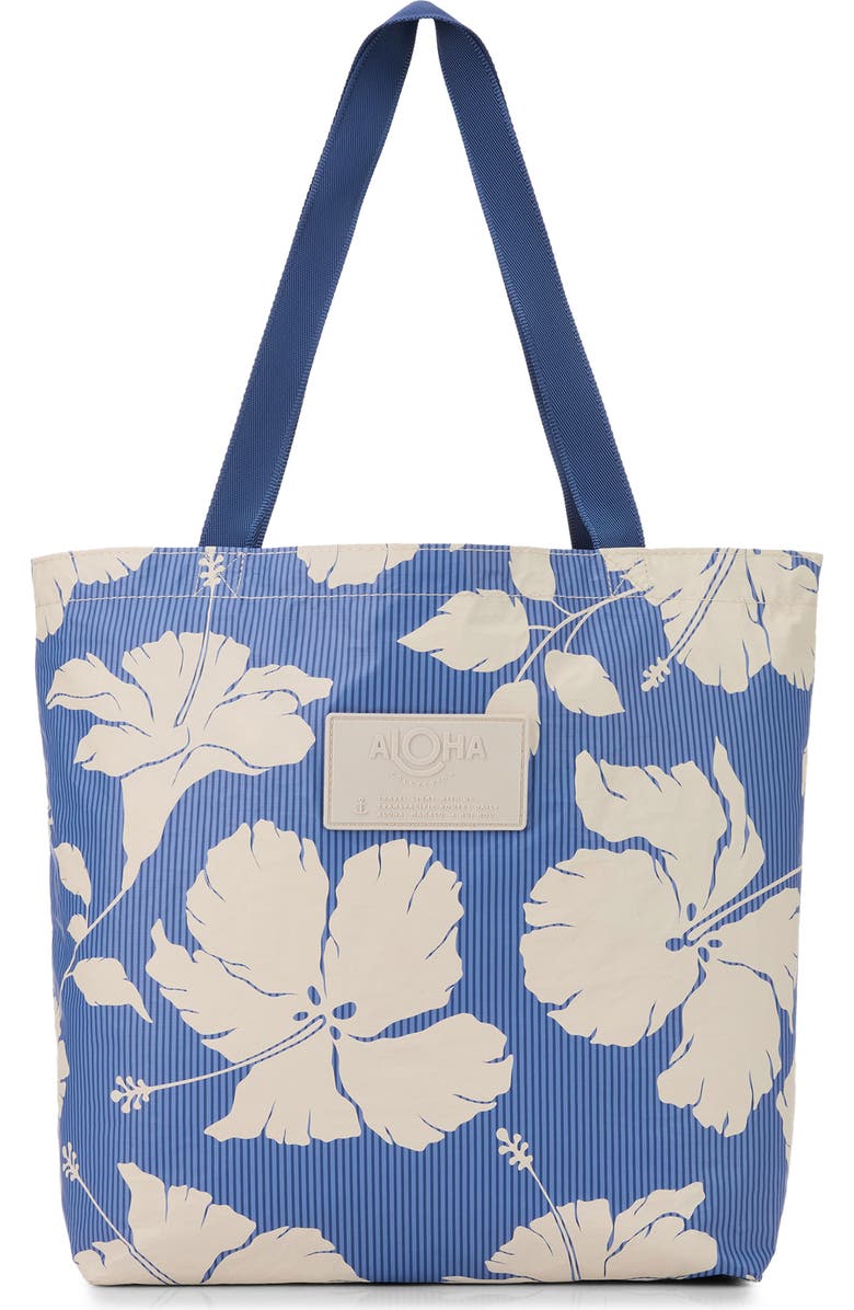 Aloha Collection Salina Reversible Water Resistant Tyvek<sup>®</sup> Tote, Main, color, Navy