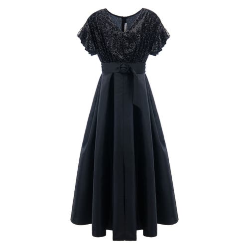 Tulleen Arcola Sequinned Gown In Black