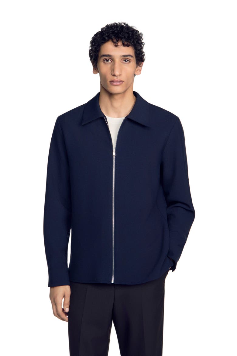 Zipped shirt, Alternate, color, Navy blue