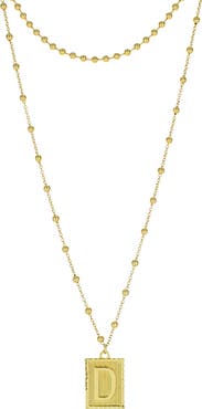 Panacea Initial B Dot Layered Pendant Necklace
