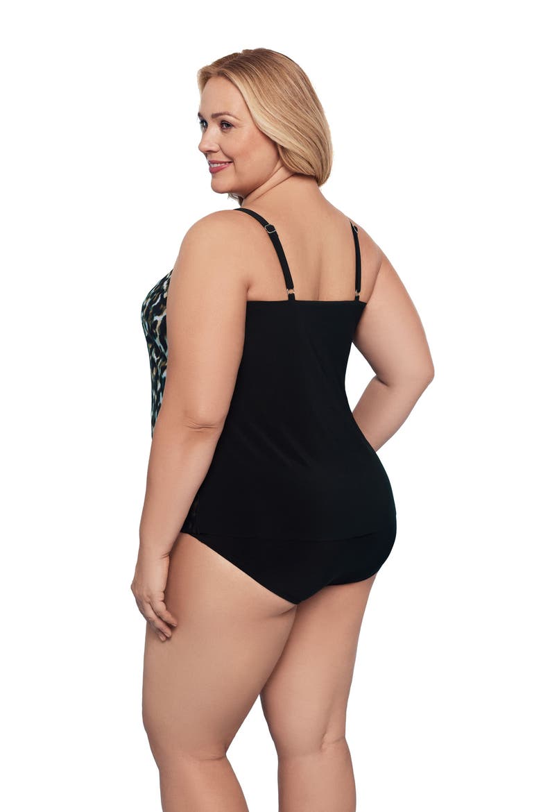 Hank Handkerchief Tankini Swimsuit Top, Alternate, color, Leopard in the Mist Ombre