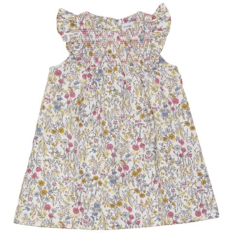 Ruffle Sleeve Floral Woven Jumper (Toddler, Little Kid & Big Kid)