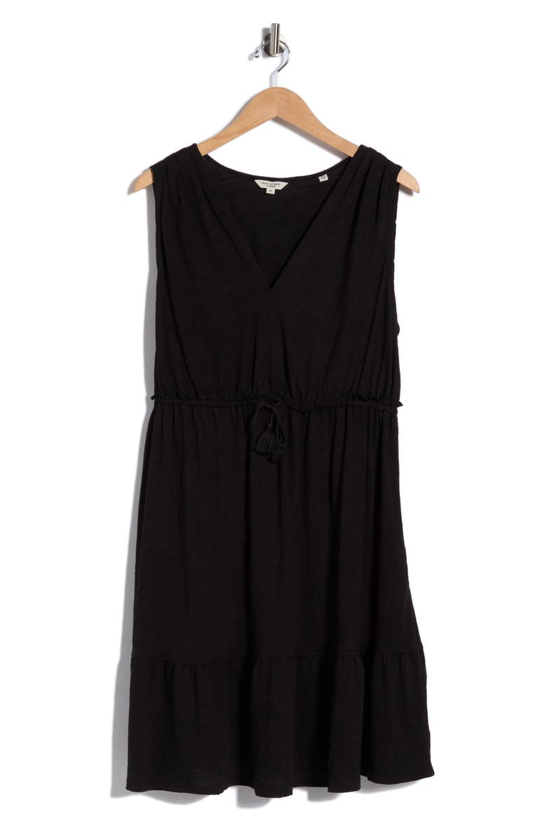 Sleeveless Tiered Dress, Alternate, color, BLACK