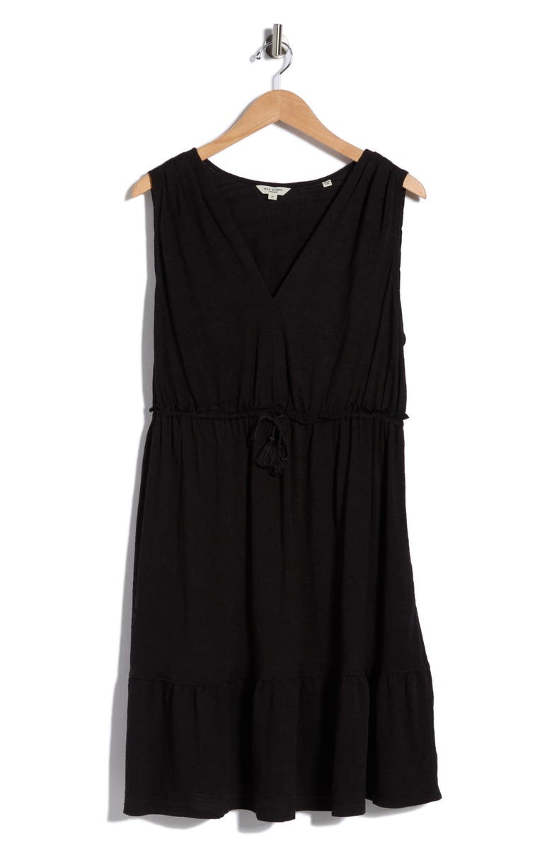 MAX STUDIO Sleeveless Tiered Dress, Alternate, color, Black