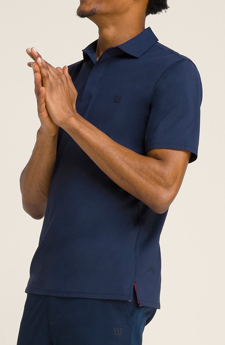 WILSON League Tennis Polo, Alternate, color, Classic Navy