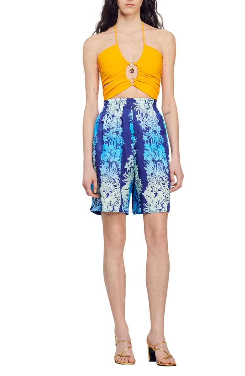 SANDRO Borabora Bermuda Shorts, Alternate, color, Bleu