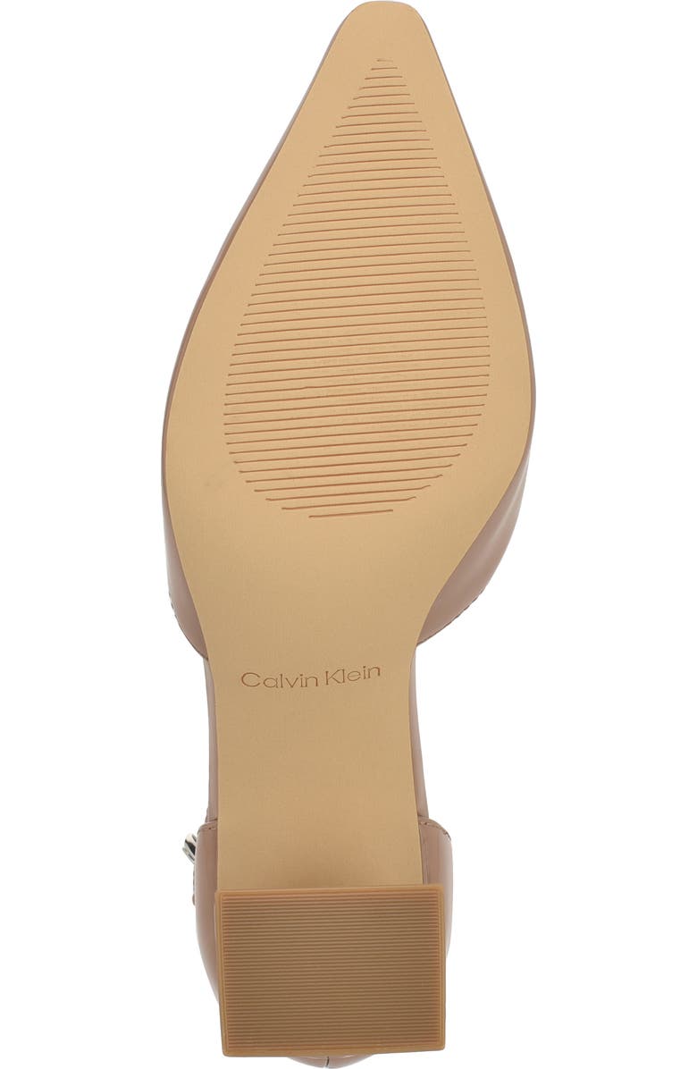 Calvin Klein Nalene Ankle Strap Pump, Alternate, color, Natural