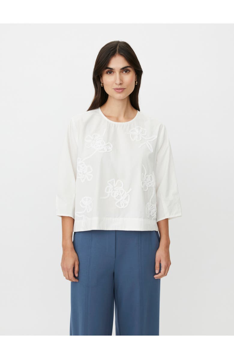 Masai Copenhagen MaDrenithra Embroidered Blouse, Main, color, Jet Stream