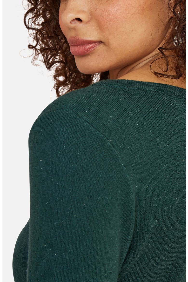 Sparkle Long Sleeve Boatneck Knit Jumper, Alternate, color, Green