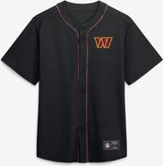 FANATICS Men's Fanatics Black Washington Commanders After Hours Button-Up Baseball Top