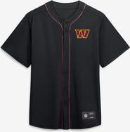 FANATICS Men's Fanatics Black Washington Commanders After Hours Button-Up Baseball Top