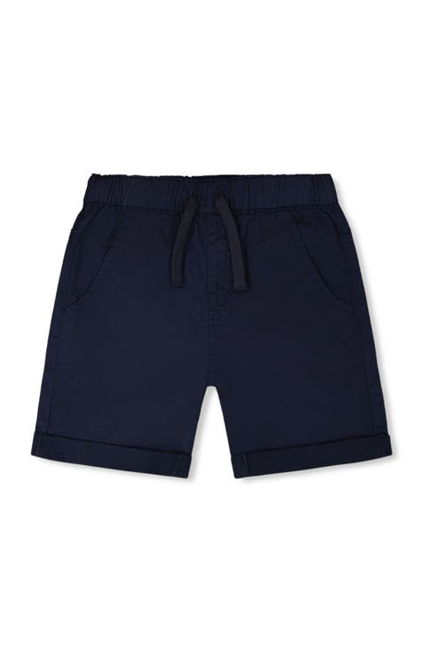 Folded Hems Stretch Twill Shorts (Toddler, Little Kid & Big Kid)