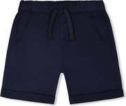 Deux par Deux Folded Hems Stretch Twill Shorts