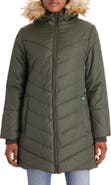 Modern Eternity Faux Fur Trim Convertible Puffer 3-in-1 Maternity Jacket