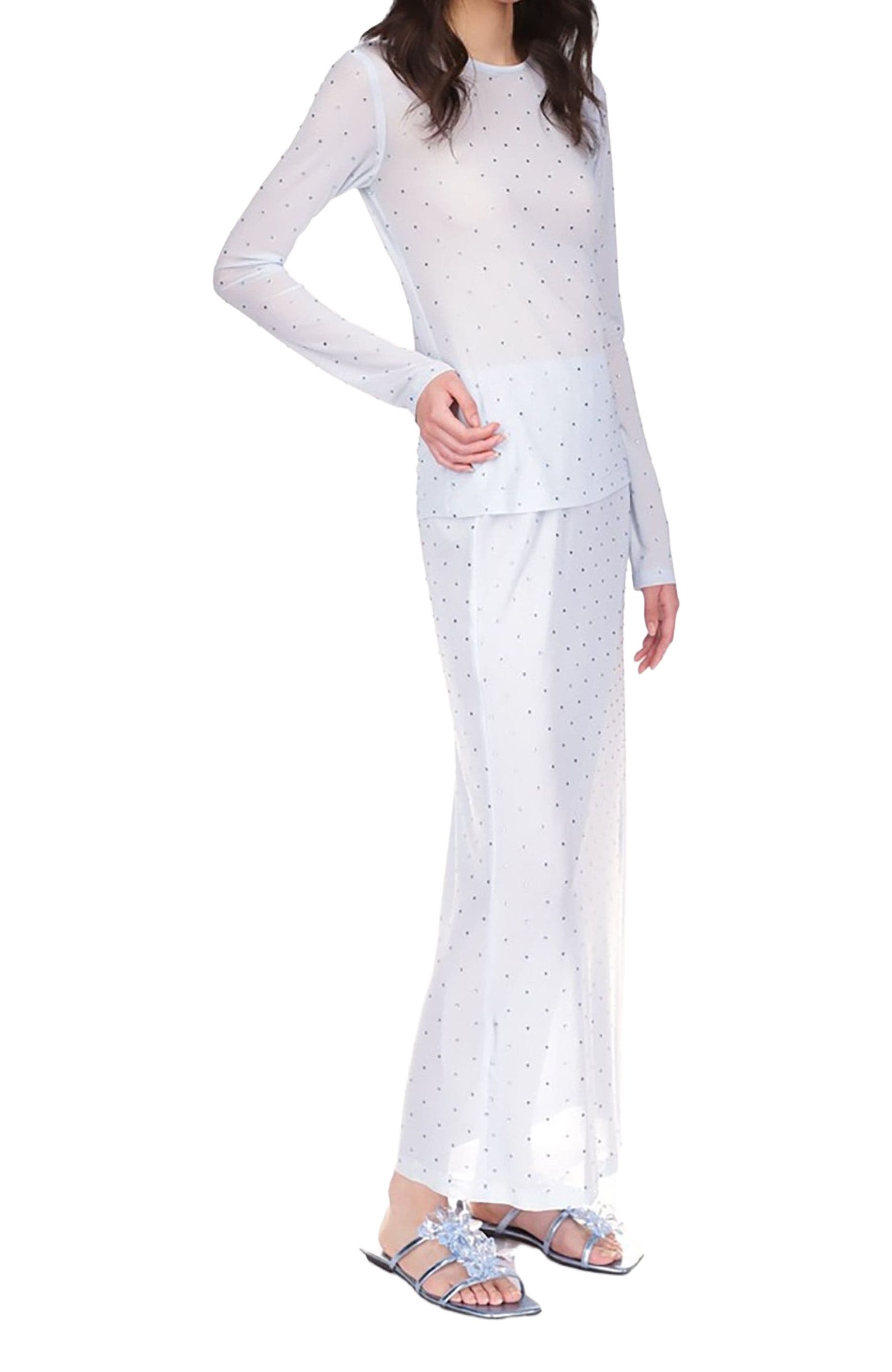 Rhinestone Mesh Skirt - image 3