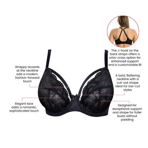 Parfait Olivia Lace Unlined Bra In Black